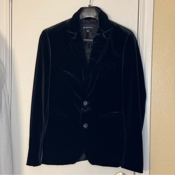 INC International Concepts Black Velvet Blazer NWOT - Picture 1 of 6